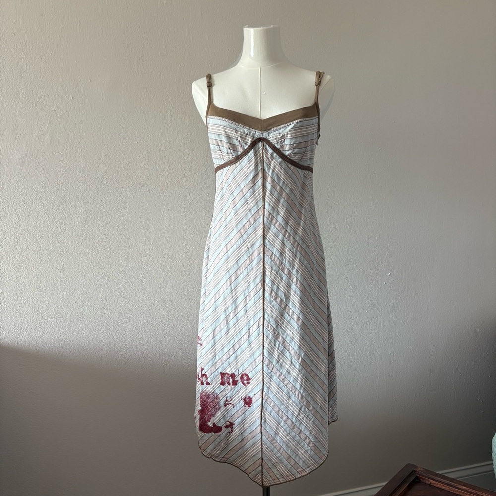 Cop.Copine Vintage y2k Striped Midi Dress